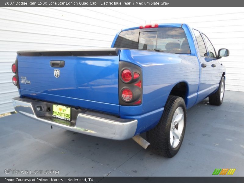Electric Blue Pearl / Medium Slate Gray 2007 Dodge Ram 1500 Lone Star Edition Quad Cab