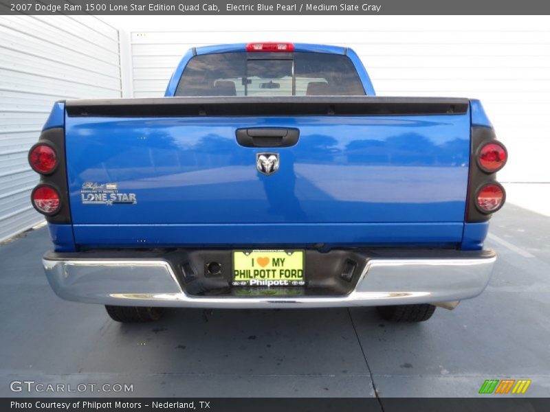 Electric Blue Pearl / Medium Slate Gray 2007 Dodge Ram 1500 Lone Star Edition Quad Cab