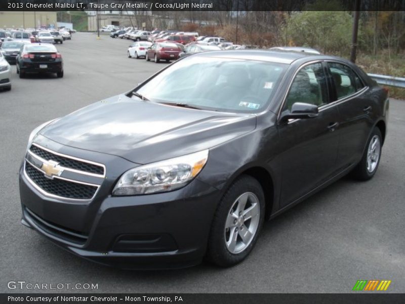 Taupe Gray Metallic / Cocoa/Light Neutral 2013 Chevrolet Malibu LT
