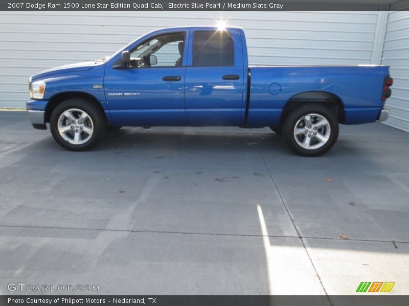 Electric Blue Pearl / Medium Slate Gray 2007 Dodge Ram 1500 Lone Star Edition Quad Cab