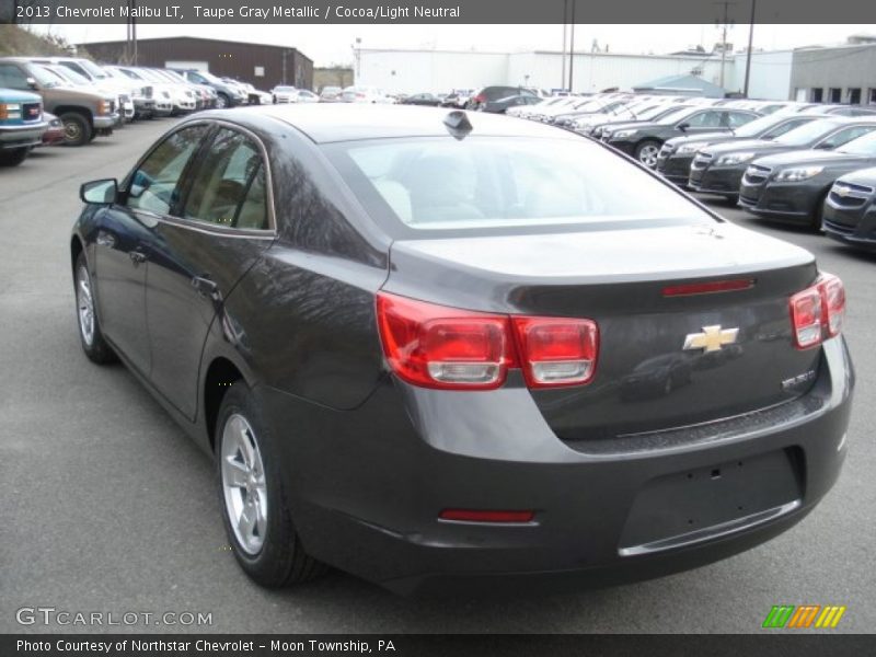 Taupe Gray Metallic / Cocoa/Light Neutral 2013 Chevrolet Malibu LT