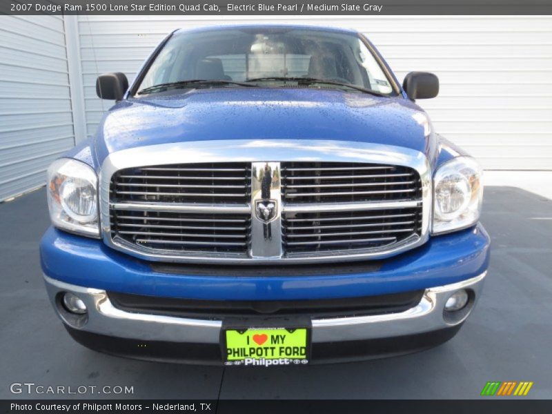 Electric Blue Pearl / Medium Slate Gray 2007 Dodge Ram 1500 Lone Star Edition Quad Cab
