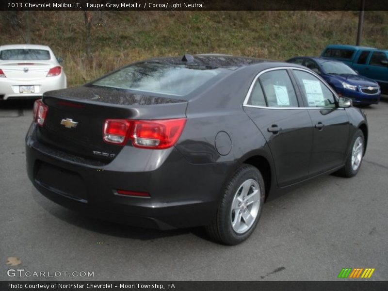Taupe Gray Metallic / Cocoa/Light Neutral 2013 Chevrolet Malibu LT