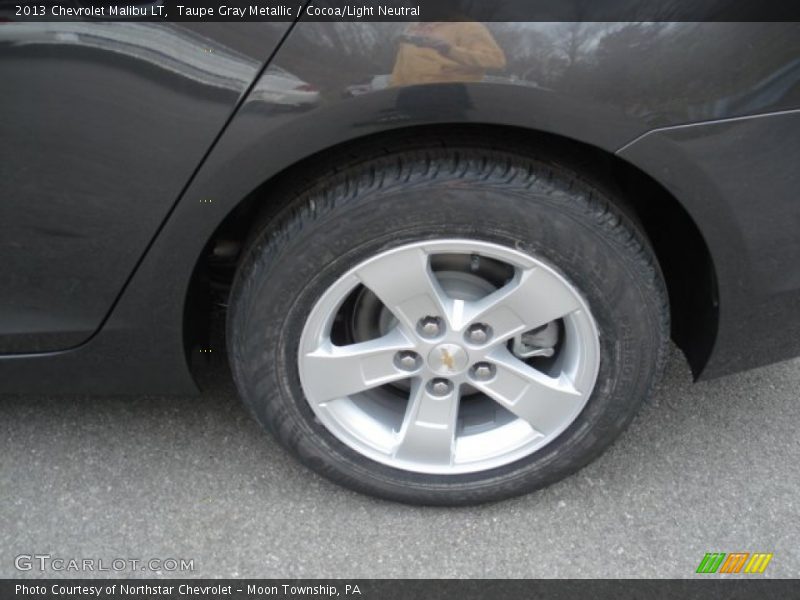 Taupe Gray Metallic / Cocoa/Light Neutral 2013 Chevrolet Malibu LT