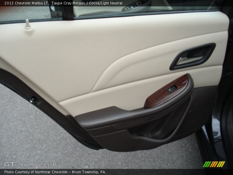 Taupe Gray Metallic / Cocoa/Light Neutral 2013 Chevrolet Malibu LT