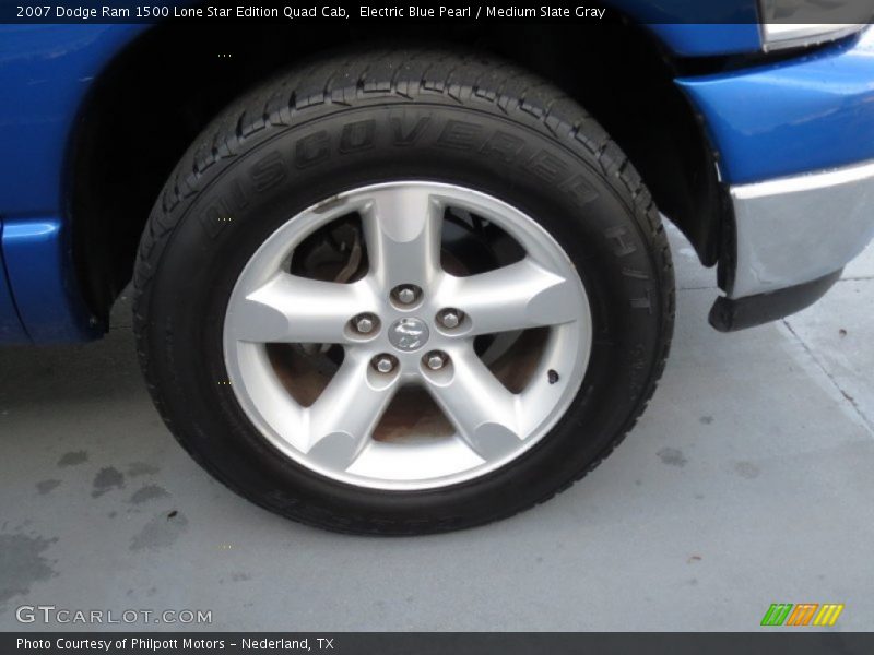 Electric Blue Pearl / Medium Slate Gray 2007 Dodge Ram 1500 Lone Star Edition Quad Cab