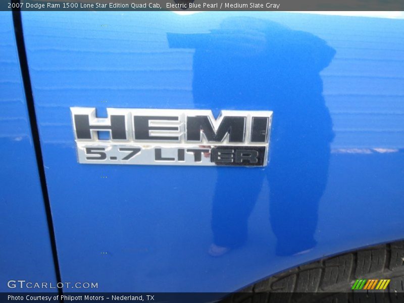 Electric Blue Pearl / Medium Slate Gray 2007 Dodge Ram 1500 Lone Star Edition Quad Cab