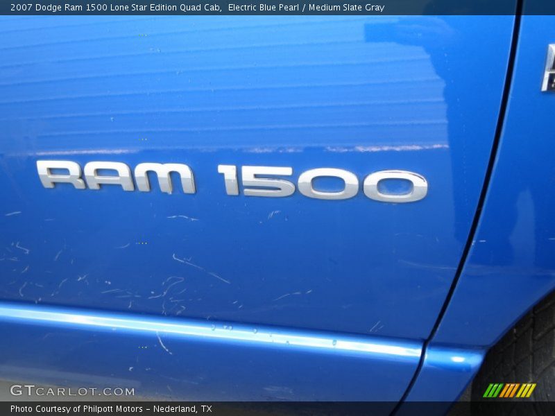 Electric Blue Pearl / Medium Slate Gray 2007 Dodge Ram 1500 Lone Star Edition Quad Cab