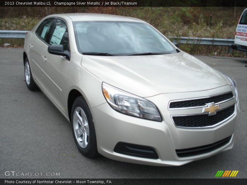 Champagne Silver Metallic / Jet Black/Titanium 2013 Chevrolet Malibu LS