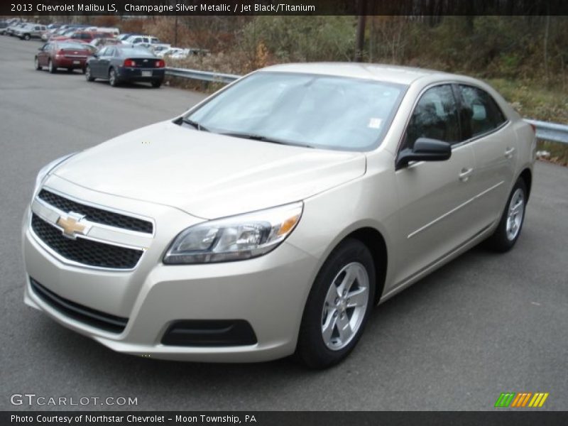 Champagne Silver Metallic / Jet Black/Titanium 2013 Chevrolet Malibu LS
