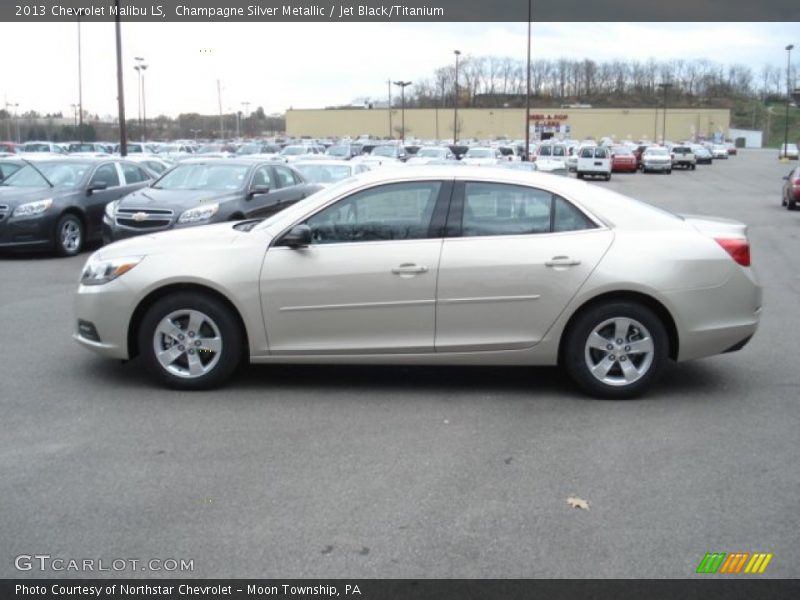 Champagne Silver Metallic / Jet Black/Titanium 2013 Chevrolet Malibu LS