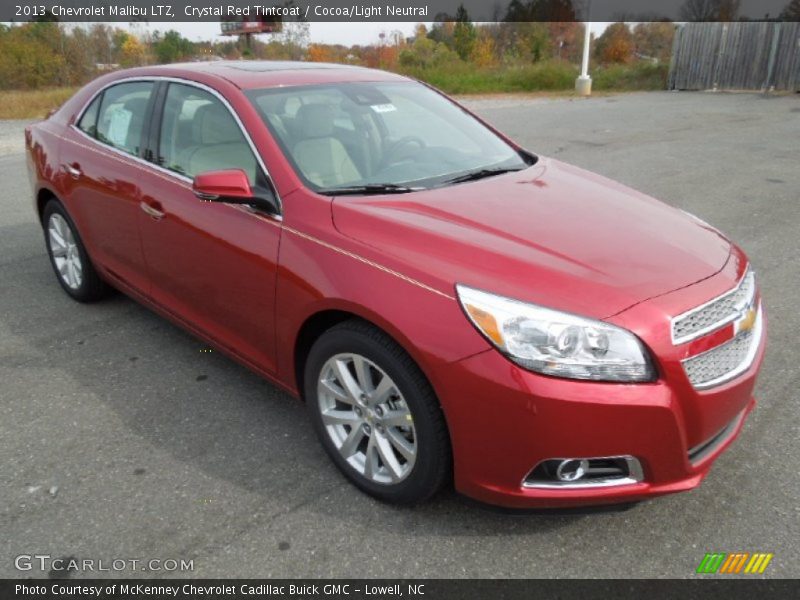 Crystal Red Tintcoat / Cocoa/Light Neutral 2013 Chevrolet Malibu LTZ