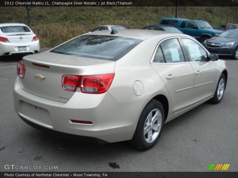 Champagne Silver Metallic / Jet Black/Titanium 2013 Chevrolet Malibu LS