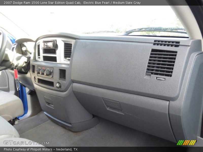 Electric Blue Pearl / Medium Slate Gray 2007 Dodge Ram 1500 Lone Star Edition Quad Cab