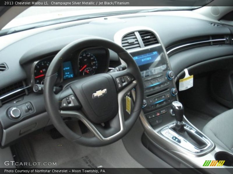 Champagne Silver Metallic / Jet Black/Titanium 2013 Chevrolet Malibu LS
