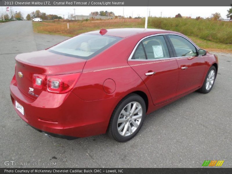 Crystal Red Tintcoat / Cocoa/Light Neutral 2013 Chevrolet Malibu LTZ