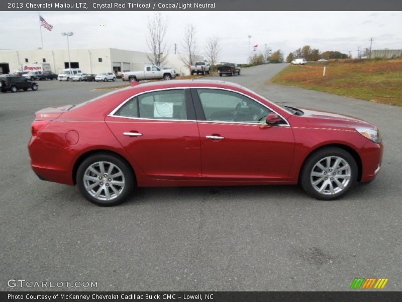 Crystal Red Tintcoat / Cocoa/Light Neutral 2013 Chevrolet Malibu LTZ