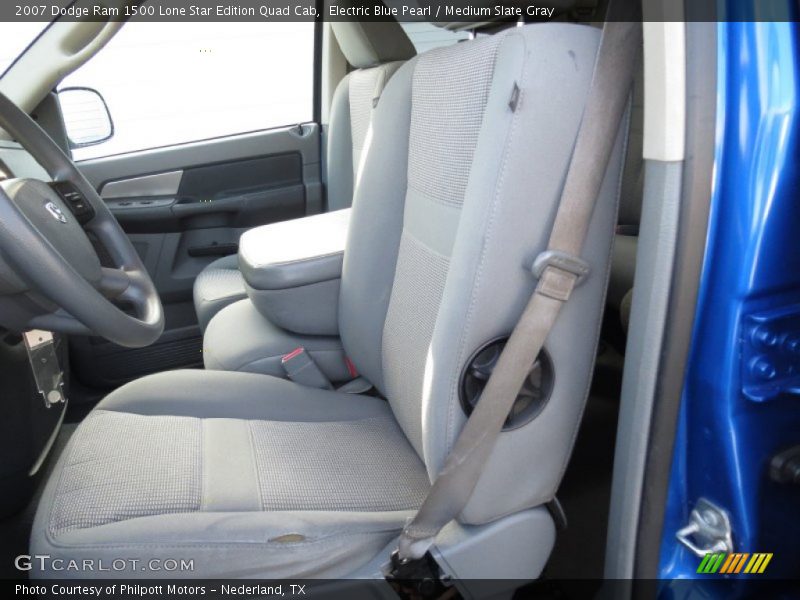 Electric Blue Pearl / Medium Slate Gray 2007 Dodge Ram 1500 Lone Star Edition Quad Cab