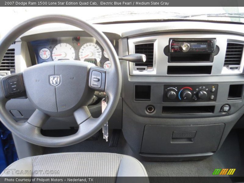 Electric Blue Pearl / Medium Slate Gray 2007 Dodge Ram 1500 Lone Star Edition Quad Cab
