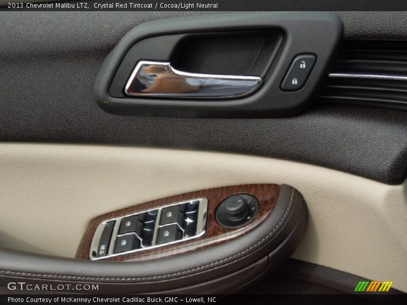 Crystal Red Tintcoat / Cocoa/Light Neutral 2013 Chevrolet Malibu LTZ