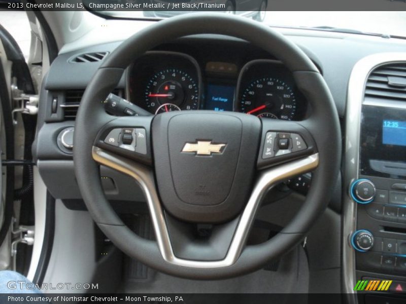 Champagne Silver Metallic / Jet Black/Titanium 2013 Chevrolet Malibu LS