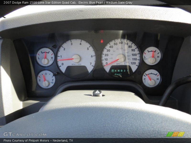 Electric Blue Pearl / Medium Slate Gray 2007 Dodge Ram 1500 Lone Star Edition Quad Cab