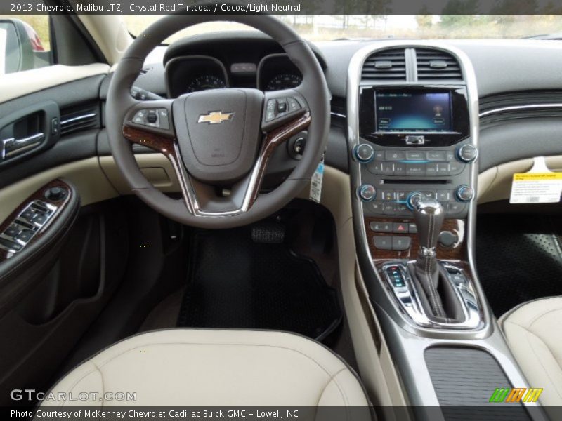 Crystal Red Tintcoat / Cocoa/Light Neutral 2013 Chevrolet Malibu LTZ