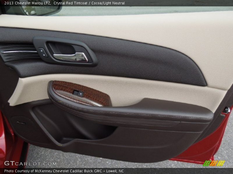 Crystal Red Tintcoat / Cocoa/Light Neutral 2013 Chevrolet Malibu LTZ