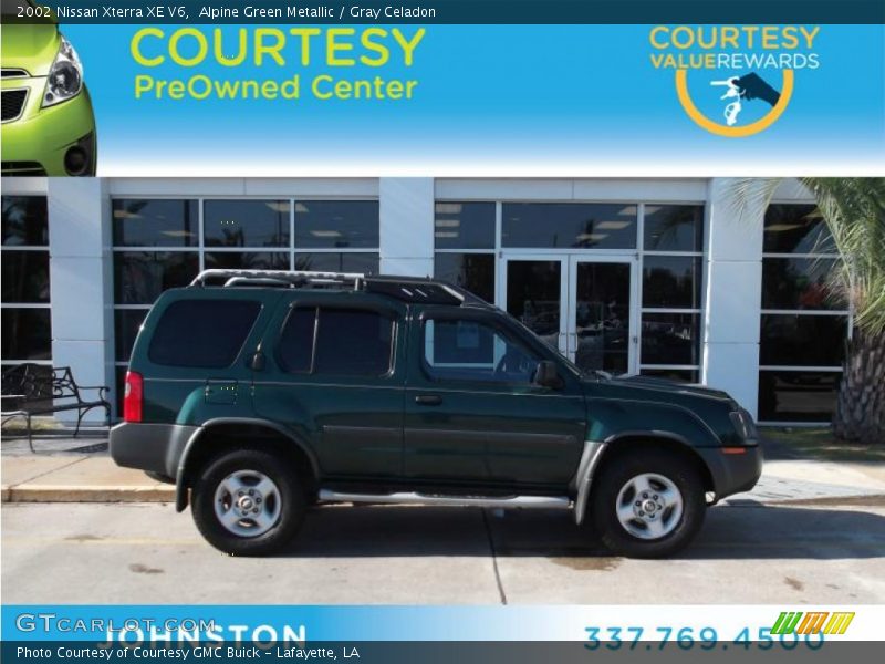 Alpine Green Metallic / Gray Celadon 2002 Nissan Xterra XE V6