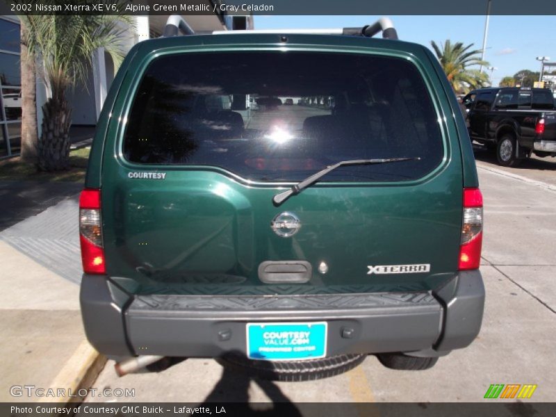 Alpine Green Metallic / Gray Celadon 2002 Nissan Xterra XE V6