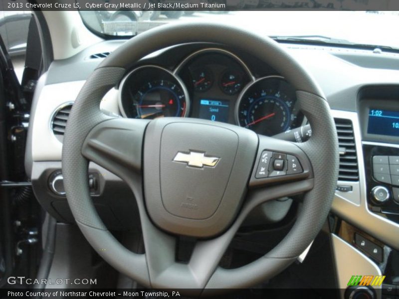 Cyber Gray Metallic / Jet Black/Medium Titanium 2013 Chevrolet Cruze LS