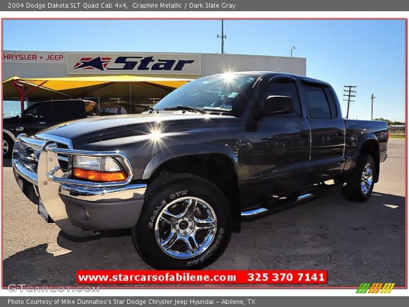 Graphite Metallic / Dark Slate Gray 2004 Dodge Dakota SLT Quad Cab 4x4