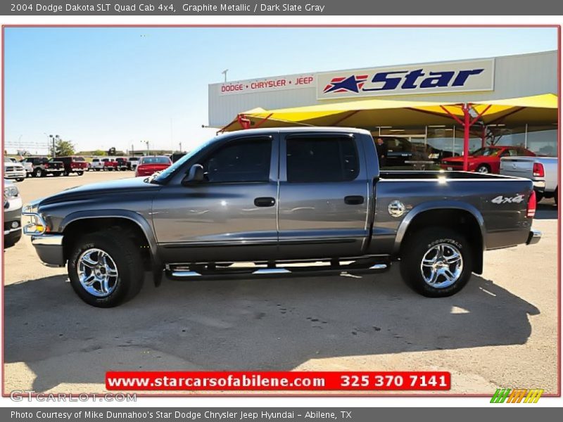 Graphite Metallic / Dark Slate Gray 2004 Dodge Dakota SLT Quad Cab 4x4