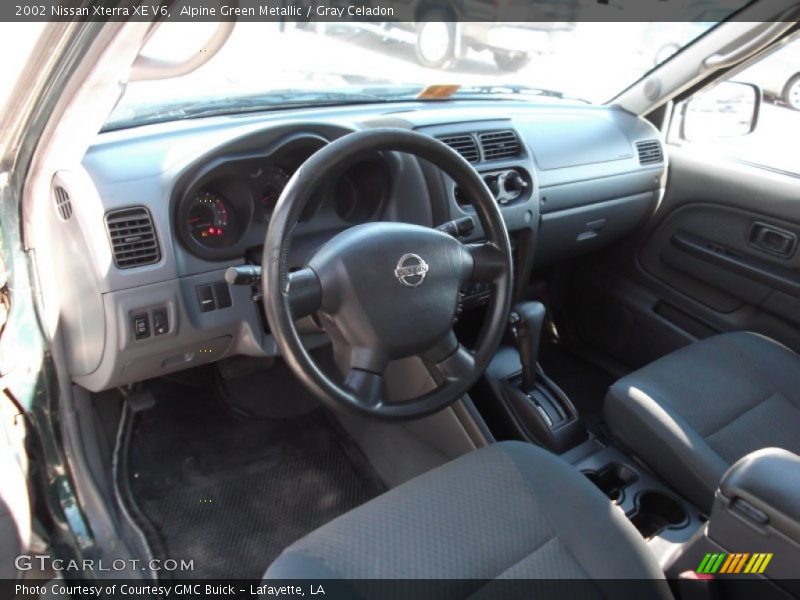 Alpine Green Metallic / Gray Celadon 2002 Nissan Xterra XE V6