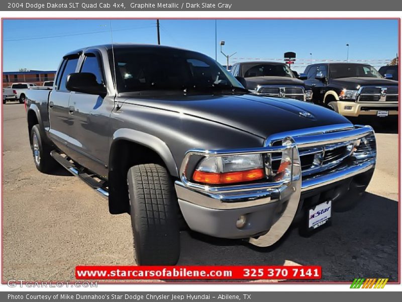 Graphite Metallic / Dark Slate Gray 2004 Dodge Dakota SLT Quad Cab 4x4