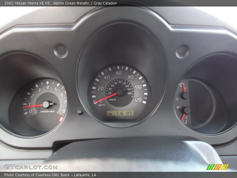 Alpine Green Metallic / Gray Celadon 2002 Nissan Xterra XE V6