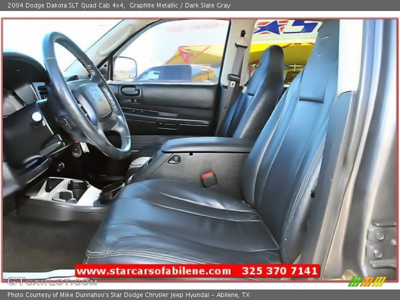 Graphite Metallic / Dark Slate Gray 2004 Dodge Dakota SLT Quad Cab 4x4