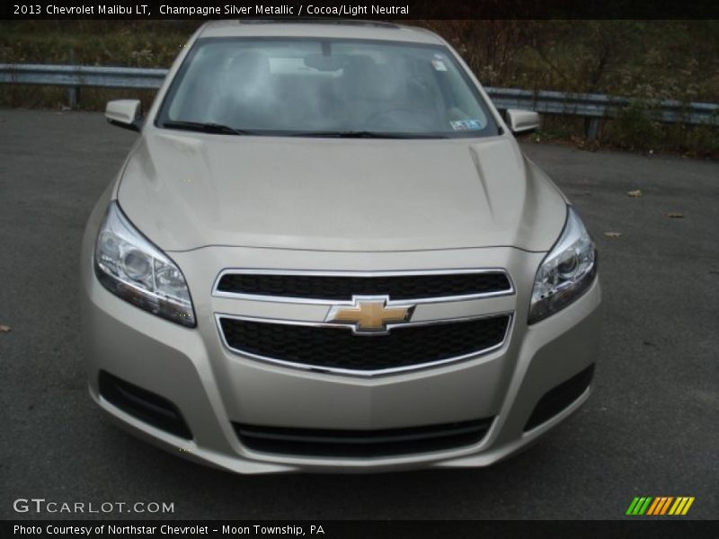 Champagne Silver Metallic / Cocoa/Light Neutral 2013 Chevrolet Malibu LT