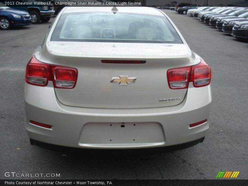 Champagne Silver Metallic / Cocoa/Light Neutral 2013 Chevrolet Malibu LT