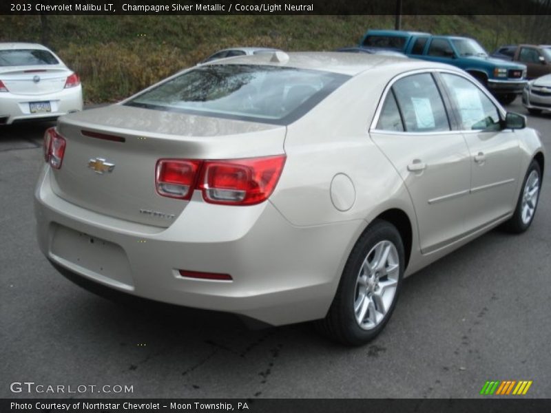 Champagne Silver Metallic / Cocoa/Light Neutral 2013 Chevrolet Malibu LT