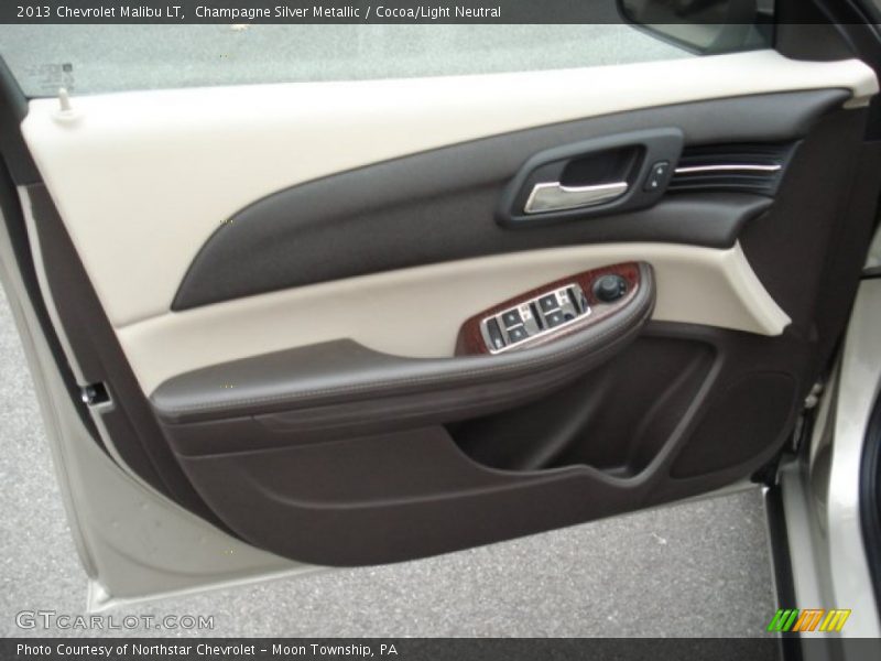 Champagne Silver Metallic / Cocoa/Light Neutral 2013 Chevrolet Malibu LT