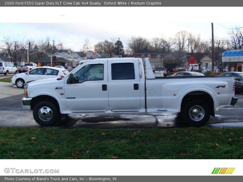 Oxford White / Medium Graphite 2000 Ford F350 Super Duty XLT Crew Cab 4x4 Dually