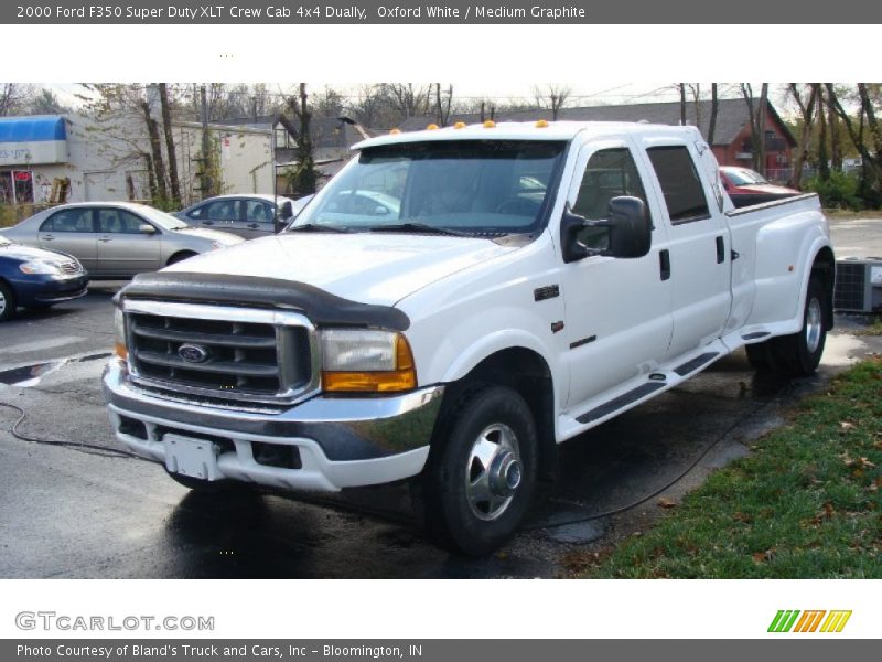 Oxford White / Medium Graphite 2000 Ford F350 Super Duty XLT Crew Cab 4x4 Dually