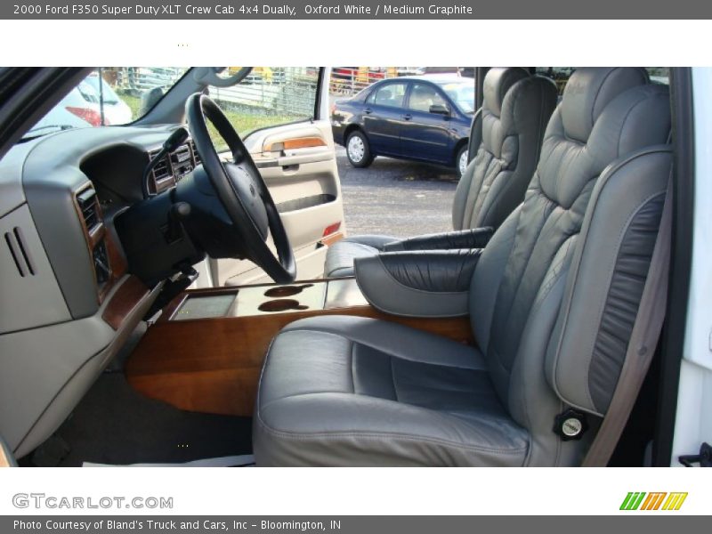 Oxford White / Medium Graphite 2000 Ford F350 Super Duty XLT Crew Cab 4x4 Dually