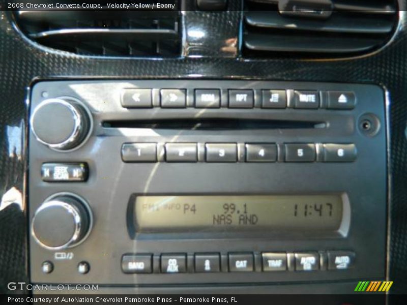 Audio System of 2008 Corvette Coupe