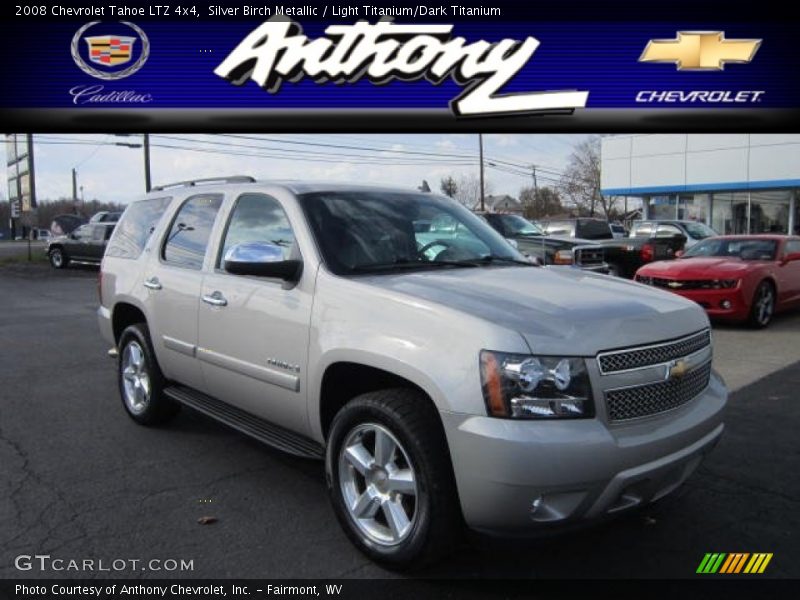Silver Birch Metallic / Light Titanium/Dark Titanium 2008 Chevrolet Tahoe LTZ 4x4