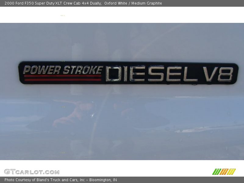 Oxford White / Medium Graphite 2000 Ford F350 Super Duty XLT Crew Cab 4x4 Dually
