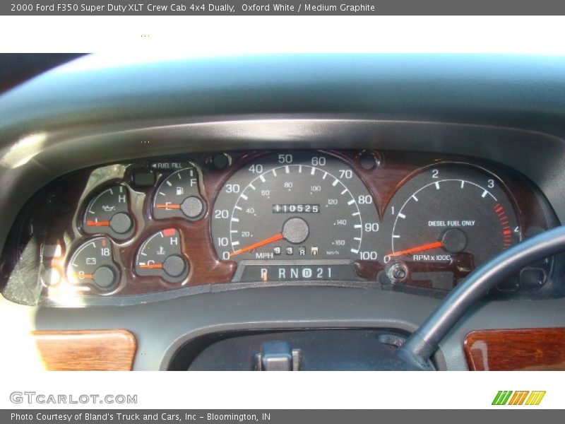 Oxford White / Medium Graphite 2000 Ford F350 Super Duty XLT Crew Cab 4x4 Dually