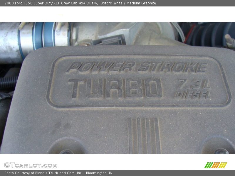 Oxford White / Medium Graphite 2000 Ford F350 Super Duty XLT Crew Cab 4x4 Dually