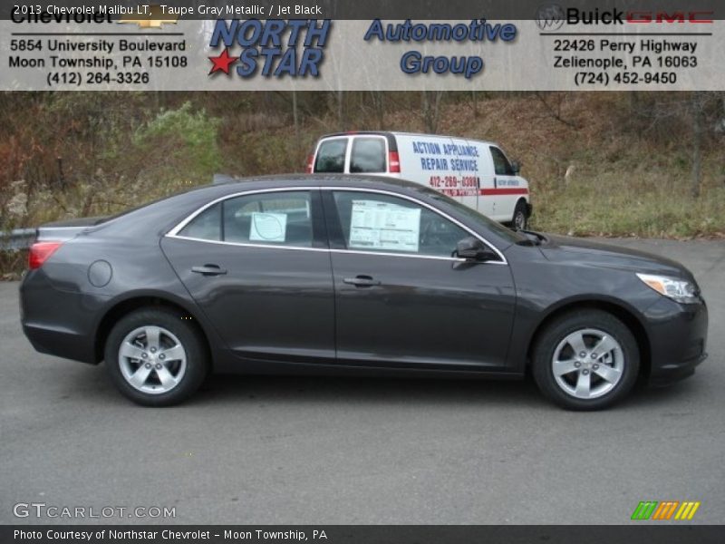 Taupe Gray Metallic / Jet Black 2013 Chevrolet Malibu LT